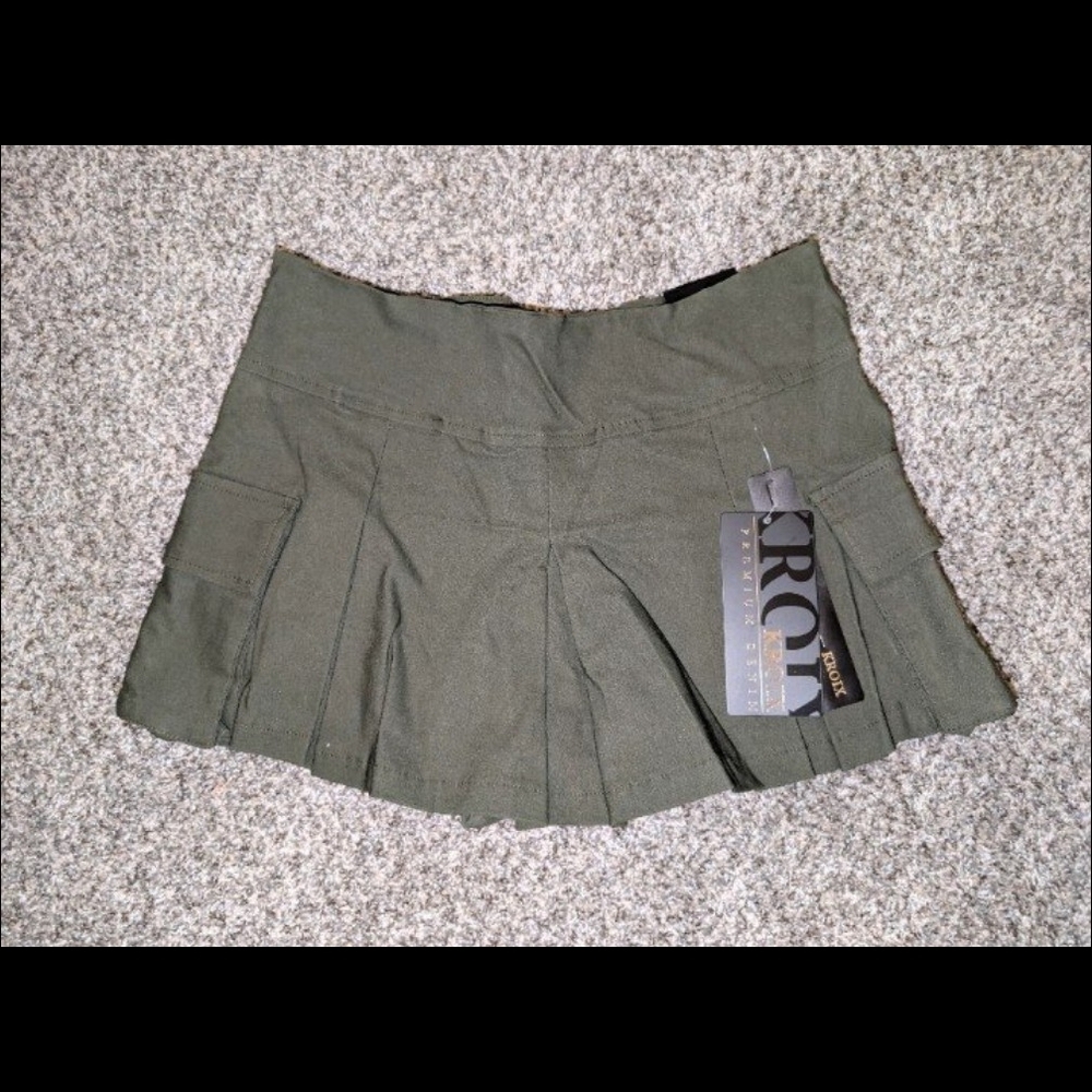 Crolly Olive Mini Skirt